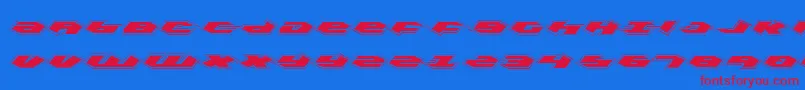 Kubrickp-fontti – punaiset fontit sinisellä taustalla