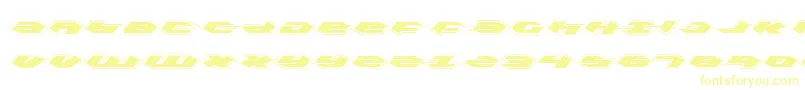Czcionka Kubrickp – żółte czcionki