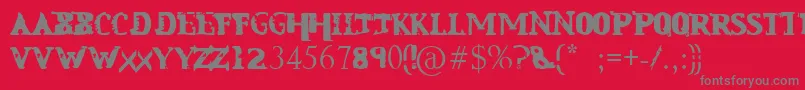 Msi Font – Gray Fonts on Red Background