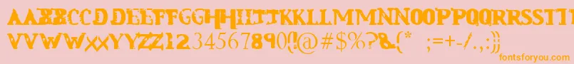 Msi Font – Orange Fonts on Pink Background