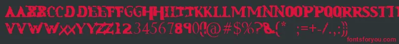 Msi Font – Red Fonts on Black Background