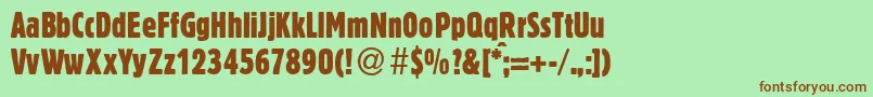 BlossumecondbNormal Font – Brown Fonts on Green Background