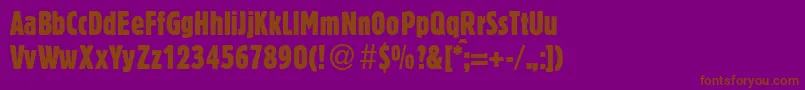 BlossumecondbNormal Font – Brown Fonts on Purple Background