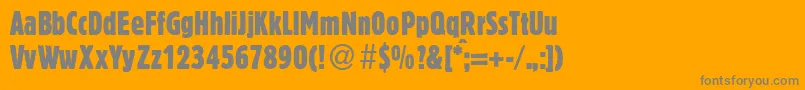 Czcionka BlossumecondbNormal – szare czcionki na pomarańczowym tle