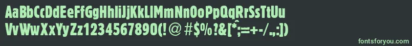 BlossumecondbNormal Font – Green Fonts on Black Background
