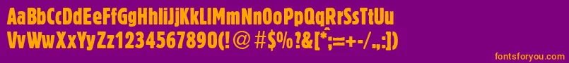 BlossumecondbNormal Font – Orange Fonts on Purple Background