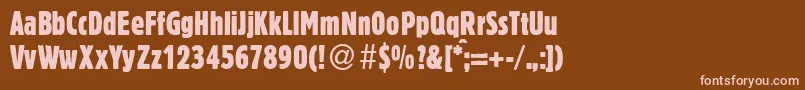 BlossumecondbNormal Font – Pink Fonts on Brown Background