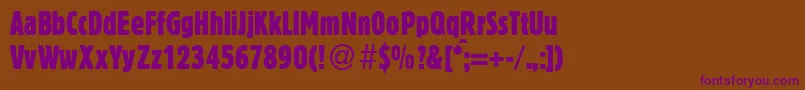 BlossumecondbNormal Font – Purple Fonts on Brown Background