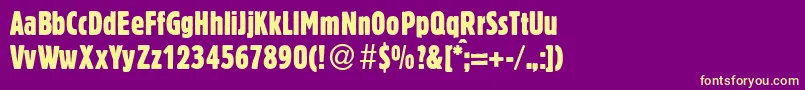 BlossumecondbNormal Font – Yellow Fonts on Purple Background