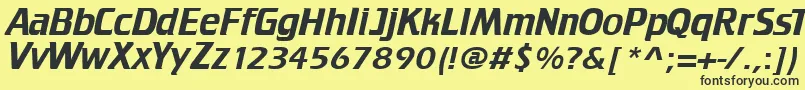Federationcrille Font – Black Fonts on Yellow Background