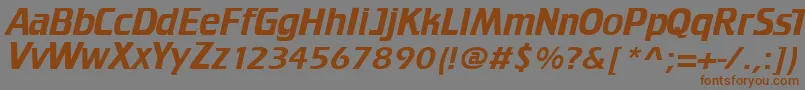 Federationcrille Font – Brown Fonts on Gray Background