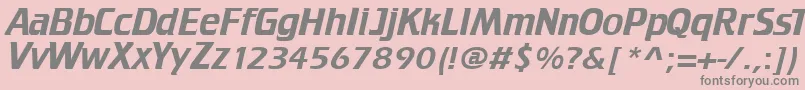 Federationcrille-Schriftart – Graue Schriften auf rosa Hintergrund