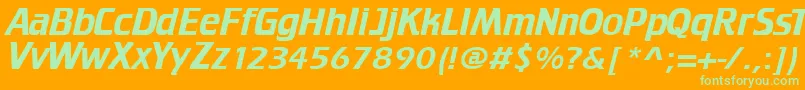 Federationcrille Font – Green Fonts on Orange Background
