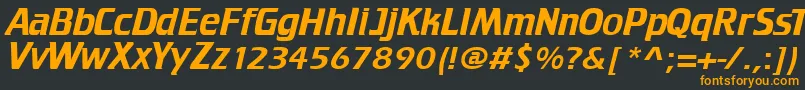 Шрифт Federationcrille – оранжевые шрифты на чёрном фоне