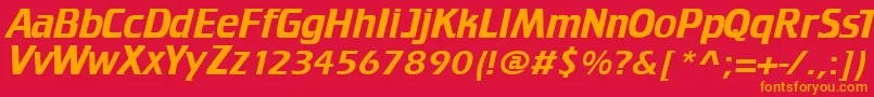 Federationcrille Font – Orange Fonts on Red Background