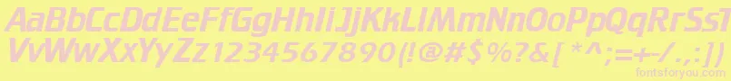 Federationcrille Font – Pink Fonts on Yellow Background