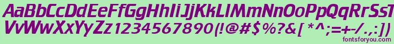Federationcrille Font – Purple Fonts on Green Background