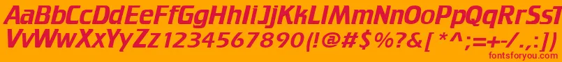 Federationcrille Font – Red Fonts on Orange Background