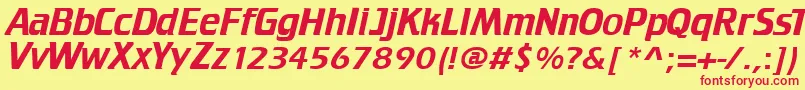 Federationcrille Font – Red Fonts on Yellow Background
