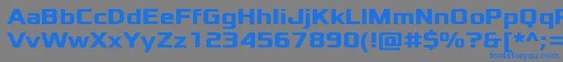 フォントXoloniumBold – 灰色の背景に青い文字