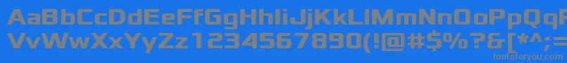 フォントXoloniumBold – 青い背景に灰色の文字