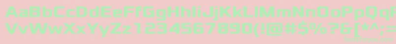 XoloniumBold Font – Green Fonts on Pink Background