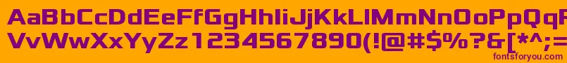 XoloniumBold Font – Purple Fonts on Orange Background