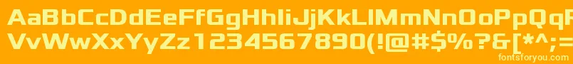 XoloniumBold Font – Yellow Fonts on Orange Background