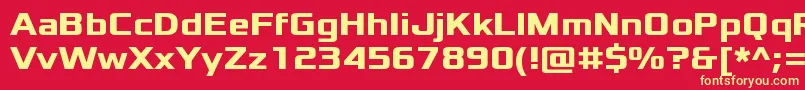 XoloniumBold Font – Yellow Fonts on Red Background