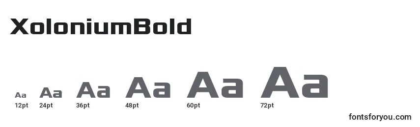 XoloniumBold Font Sizes