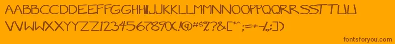 Police MangaSpeak2Stocky – polices brunes sur fond orange