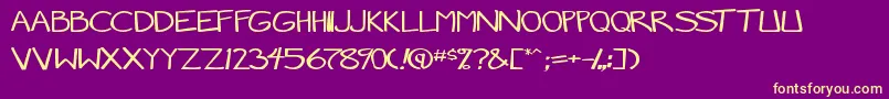 MangaSpeak2Stocky Font – Yellow Fonts on Purple Background