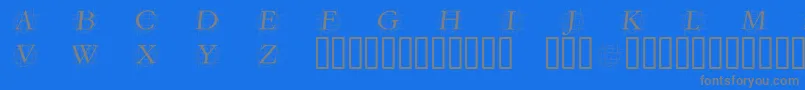 Fonte GrafobliqueItalic – fontes cinzas em um fundo azul