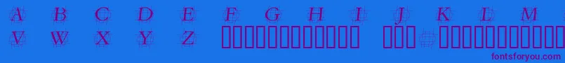 GrafobliqueItalic Font – Purple Fonts on Blue Background