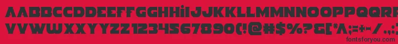 Indigodemoncond Font – Black Fonts on Red Background