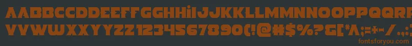 Indigodemoncond-fontti – ruskeat fontit mustalla taustalla