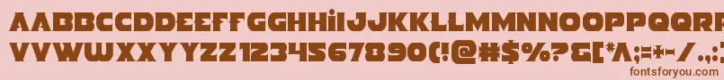 Indigodemoncond Font – Brown Fonts on Pink Background