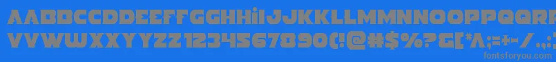 Indigodemoncond Font – Gray Fonts on Blue Background