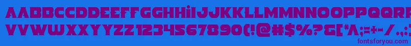 Indigodemoncond Font – Purple Fonts on Blue Background