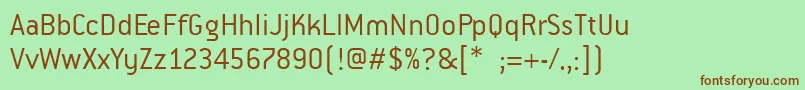 PfpremierLight Font – Brown Fonts on Green Background