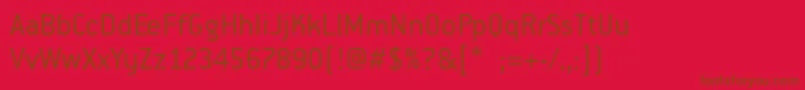 PfpremierLight Font – Brown Fonts on Red Background