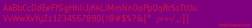 フォントPfpremierLight – 紫の背景に赤い文字