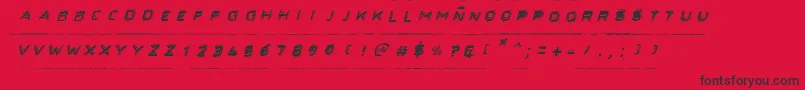 Secretfilesi Font – Black Fonts on Red Background