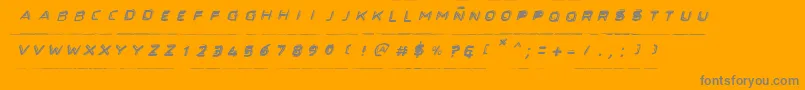 Secretfilesi Font – Gray Fonts on Orange Background