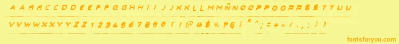 Secretfilesi Font – Orange Fonts on Yellow Background