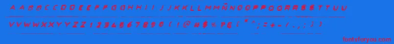 Secretfilesi Font – Red Fonts on Blue Background