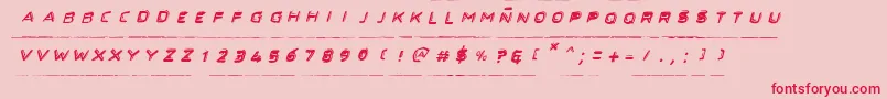 Secretfilesi-Schriftart – Rote Schriften auf rosa Hintergrund
