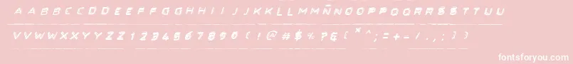 フォントSecretfilesi – ピンクの背景に白い文字