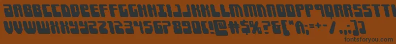 Forcemajeureleft Font – Black Fonts on Brown Background