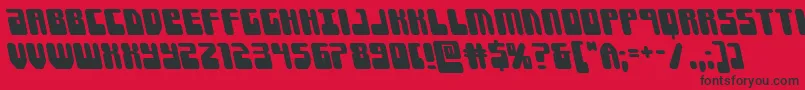Forcemajeureleft Font – Black Fonts on Red Background